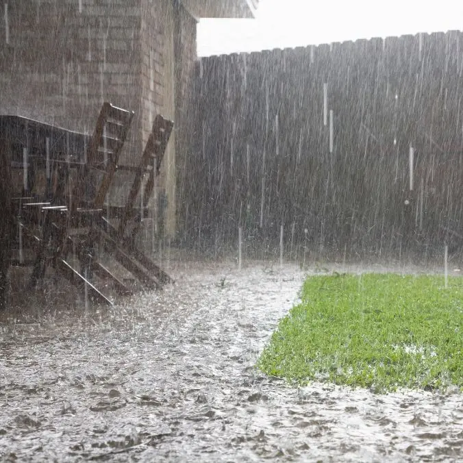 tuin onder water