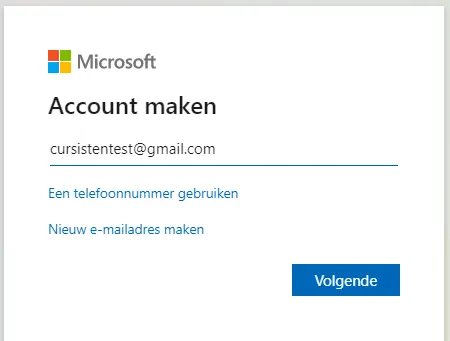 Account maken