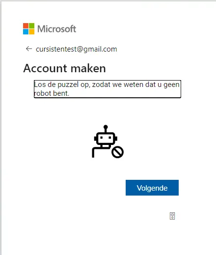 Account puzzel oplossen